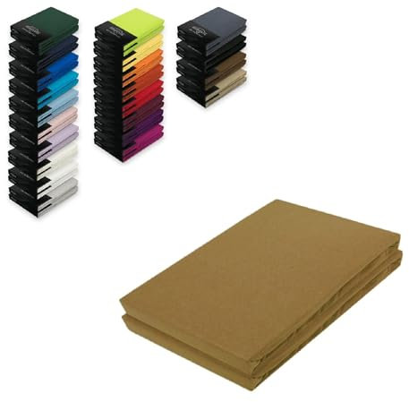 EXKLUSIV HEIMTEXTIL Jersey Spannbettlaken Doppelpack 60 x 120-70 x 140 cm 100% Baumwolle Öko - Tex Zertifiziert, Markenqualität, Matratzenhöhe bis 10 cm, Nougat