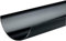 Half Round Rainwater Gutter (Pack of 4) - Mini Shed Guttering with a Free Clip (Black, 1 metre)