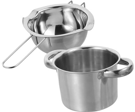 Amosfun Pentola per Bagnomaria in Acciaio Inox per Cioccolato Facile da Scaldare capacità
