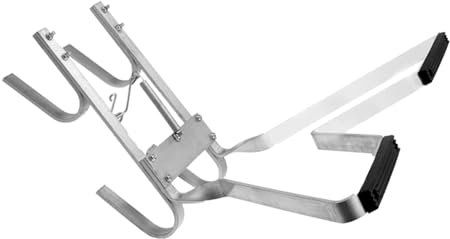 JF HOME BLISS Universal Ladder Standoff V-Shaped Aluminium Ladder Stabiliser with Rubber Bumper for Extension Ladders Anti-Slip Safety Accessory (38x36cm)