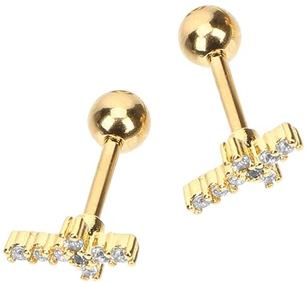 Healeved Boucles D'Oreilles CroiséEs Miniatures Clous D'Oreilles PercéEs HypoallergéNiques Pour Femme Bijoux Tragus Oreille ÉLéGants Et Durables