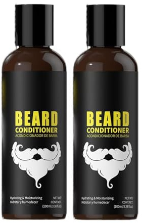 Acondicionador para Barba para Hombre, Aceite Hidratante para Barba, Suaviza la Sequedad y los Nudos, Mejora el Brillo, Refrescante y No Pegajoso, Fácil de Peinar y Mantener