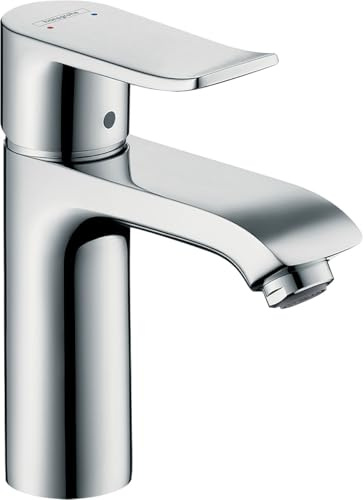 hansgrohe Metris Miscelatore monocomando lavabo 110 bassa pressione con saltarello, cromo, 31203000