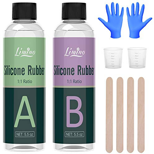 Goma de Silicona Líquida - 240ml para Fabricación de Moldes - Relación 1:1 Caucho para Molde de Resina Epoxi, Moldura, Joyas, Manualidades