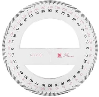 Transportador redondo completo de 10 cm, herramientas de medición de plástico de 360 grados, matemáticas, semicírculo orgánico, transportador circular, plantilla de dibujo, regla