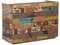 DESIGN DELIGHTS Holz BARSCHRANK Club | 138x91x60 cm (BxHxT), Massivholz | Holz Bartresen, Hausbar, rustikale Minibar, Bunte Bar Theke aus Altholz, Vintage Weinschrank, Verkaufstresen, Empfangstheke