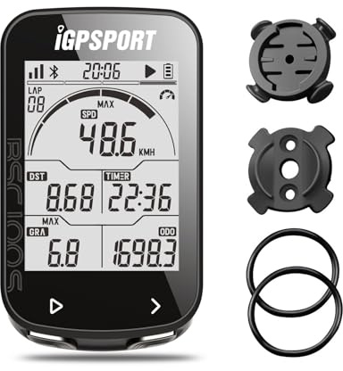 iGPSPORT BSC100S GPS Bike Computer Wireless, 2.6 inch LCD Display 40H Rechargeable Waterproof Cycling Computer (BSC100S)