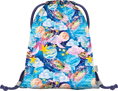 Baagl Sac de gym pour maternelle, sac de sport pour garçons, filles, sac de sport pour enfants, sac à chaussures, sac de sport, Stars.