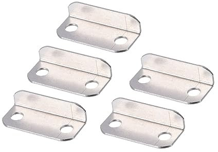 QUARKZMAN 29mm Schubladenschloss Schließblech x 5Stk Metall Angled für Heimbüro Kleiderschrank Schrank Schublade [Silber]