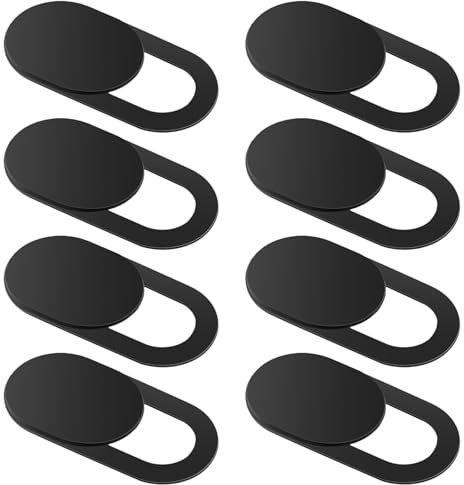 Amabro 8 fundas deslizantes para cámara web, cubierta delgada para cámara de teléfono, portátil, computadora, cámara, bloqueador deslizante, protector de lente, protege la privacidad, se adapta a la