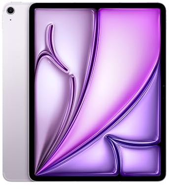Apple iPad Air 13 (M2): display Liquid Retina, 256GB, fotocamera frontale orizzontale da 12MP, fotocamera posteriore da 12MP, Wi Fi 6E + 5G con eSIM, autonomia di un giorno intero — Viola