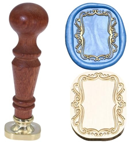Ram vax sigill stämpel Atopbb 3D präglad relief huvud trä handtag, bröllopsinbjudningar, brev sigill (F28)