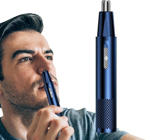 Tondeuse sans douleur pour les oreilles et le nez pour homme – Tondeuse personnelle 2 en 1 rechargeable par USB, tondeuse personnelle pour homme et femme, coupe du nez, des oreilles et des sourcils,