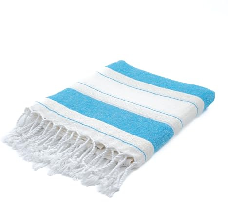 Berca Home Ephesus Serviette de plage turque, légère, séchage rapide, anti-sable, 100 % coton, pour hammam et bain Peshtemal - 90 x 190 cm, douce et compacte, pour spa, voyage, gym, yoga, camping