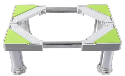 Base per Lavatrice con 4 Piedi per Frigorifero e Asciugatrici Base Regolabile Lavatrice con Funzione di Assorbimento Degli Urti Larghezza 30-45cm Altezza 14-17cm