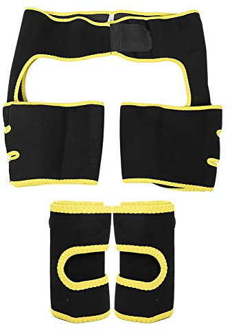 ZUUOZBYY Cinturón Adelgazante Quema Grasa Abdomen Caderas Entrenador De Piernas Cinturón De Entrenamiento con 2 Piezas Manga para El Brazo (excel/xl)