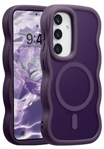 UEEBAI Magnetiskt fodral för Samsung Galaxy S26 Plus 5G, silikonmatt transparent mobiltelefonfodral med trådlös laddning, stöttålig, reptåligt, halkfritt skyddshölje, mjukt TPU-stötdämpande fodral