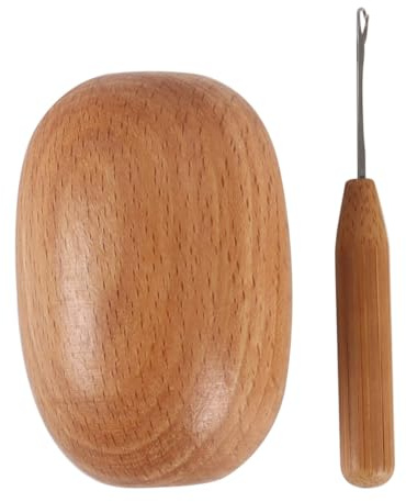 Huba Wooden Darning Egg Sock Stopper Decoration, Mushroom Darning Egg Sewing Accessory Set, Wooden Sewing Aid Sock Plugs
