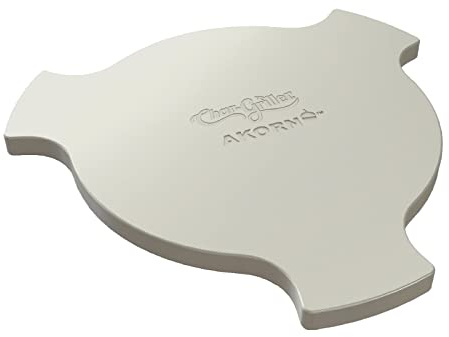 Char-Griller® AKORN - Parrilla de carbón y ahumador de cerámica para ahumar métodos de Ahumado indirecto bajo y Lento en Color Marfil, 38 cm de Largo x 38 cm de Ancho x 2.5 cm de Alto, Modelo 6201