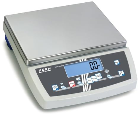 Präzisionswaage [Kern CKE 65K0.2] Selbsterklärende Zählwaage mit Laborgenauigkeit, Wägebereich [Max]: 65 kg, Ablesbarkeit [d]: 0,2 g, Reproduzierbarkeit: 0,2 g, Linearität: 0,6 g, Kleinstes Teilegewicht [Zählen] g/Stück: 0,2 g, Wägeplatte: BxT 340x240 mm (Edelstahl)