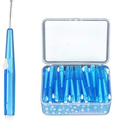 60Pcs Push-Pull Interdental Brush 0.7 MM Dental Tooth Pick Interdental Cleaners Orthodontic Wire Toothpick ToothBrush Oral Care
