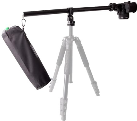 Lens-Aid Braccio Orizzontale per Treppiede (58 cm) – Barra Trasversale per Fotocamera, Perfetto per Flatlay, Macro e Tabletop, Compatibile con Treppiedi