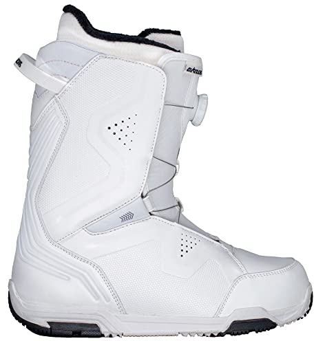 Airtracks Botas de snowboard para mujer Strong ATOP - Botas de snowboard QL, color blanco, talla 40
