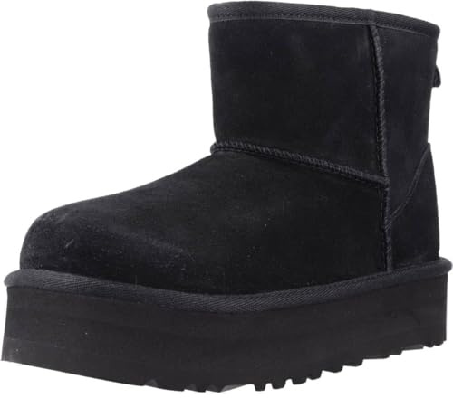 UGG Classic Mini Platform, Stivali alla Moda Bambine e ragazze, Nero 700K, 31 EU