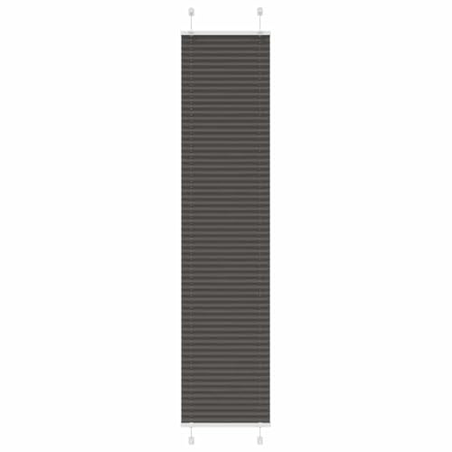 vidaXL Estor Plisado Negro 50x200 cm Tela Ancho 49,4 cm Poliéster