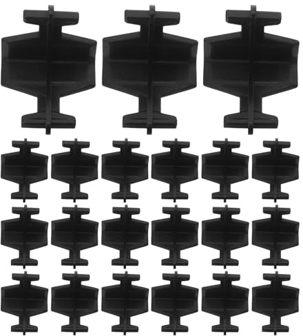 Healeved 50 connettori per scaffalature, staffe di collegamento per mensole a L, connettori per inserti per colonne montanti, copertura in plastica per armadio, garage, organizzazione di feste 1,6x1,6