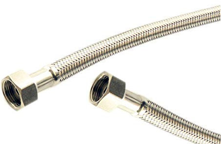 ATCO 200 cm x 3/8 IG x 3/8 IG - Flexschlauch Panzerschlauch flexibler Schlauch Verbindungsschlauch Trinkwasserschlauch Wasserhahn Armatur Küchenarmatur Waschtischarmatur Garten Bad