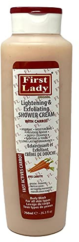 First Lady Carrot Skin Brightening & Exfoliating Body Wash Shower Cream 750ml