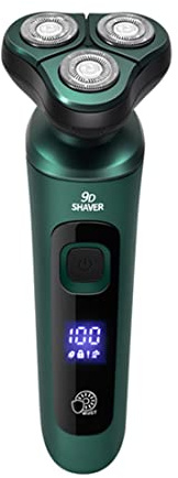 Afeitadora rotativa multifuncional 4 en 1 para hombres, afeitadora recargable, impermeable, digital, húmeda y seca para hombres