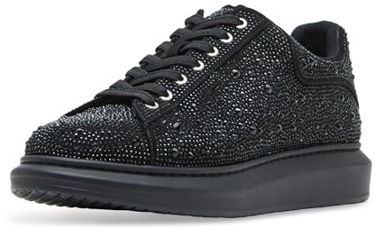 Steve Madden Men's ICEBOX Sneaker, Black Rhinestone, 9