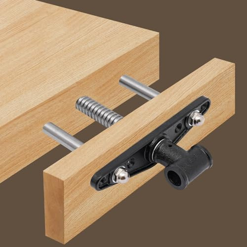 Morsa a vite anteriore per lavorazione del legno, colore nero, argento, diametro filettatura: 25 mm