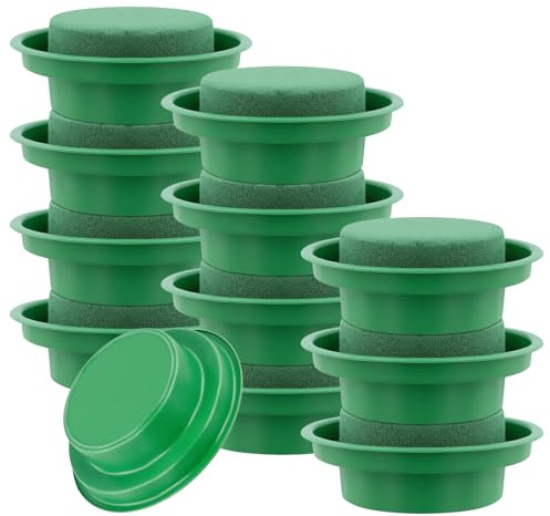 TAICHEUT 12 ciotole rotonde in schiuma floreale da 12 cm con ciotole, spugna per composizioni floreali bagnate e asciutte, per decorazioni nuziali, fioristi, fai da te e forniture floreali per la casa