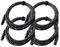 4er Set Pronomic XFXM-5 Mikrofonkabel (5m Länge, XLR female 3-pol -> XLR male 3-pol, Stecker handgelötet, säure- und ölfest, Spannzangen-Zugentlastung) schwarz