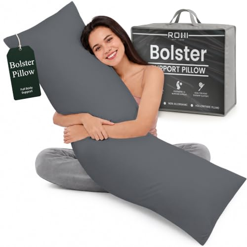 Rohi Grey Full Body Pillow 6FT Super King - Body Support Bolster Pillow
