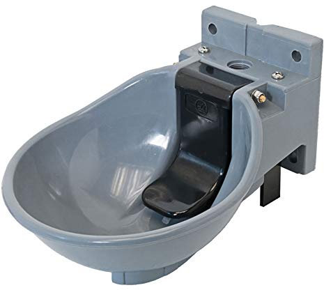 Lister beheizbare Kunststofftränke in Grau, Made in Germany, 45 Watt Heizleistung, Frostsicher bis -30°C, robust, Tränke Pferdetränke Rindertränke Frostschutz Pferd Pony Rinder