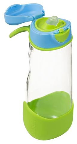 b.box Sport Trinkflasche | Griffige, Auslaufsichere Wasser- und Trinkflasche Kinder | Cooles, Modernes Design | Neigen und Trinken | 600 ml