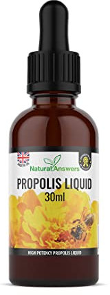 Bee Propolis Liquid 30ml (1 Bottle) Alcohol-Free Propolis Liquid Extract Tincture Skin Healing Throat and Mouth Health by Natural Answers. -