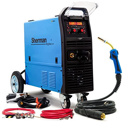 Sherman DIGIMIG 300 Pulse MIG/MAG 300A Synergia DOPPEL PULS Inverter Saldatrice, Blu