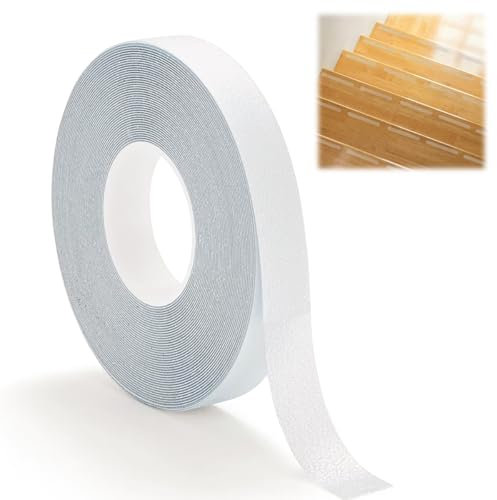 Transparent Ruban Antiderapant Escalier, 20m X 2cm Ruban Antidérapant Transparent Imperméable, Ruban de Traction Antidérapant Transparent, pour Escaliers, Marches, Carrelage, Baignoire et Douche