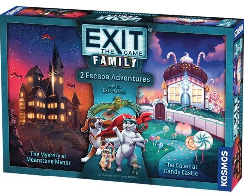 Thames & Kosmos EXIT: Family Heroes Card Game | 2 Escape Room Adventures for Kids & Adults | Family Puzzle Challenge | Cooperative Mystery Game | 2–4 Players | Ages 8+ | Fun for Game Night