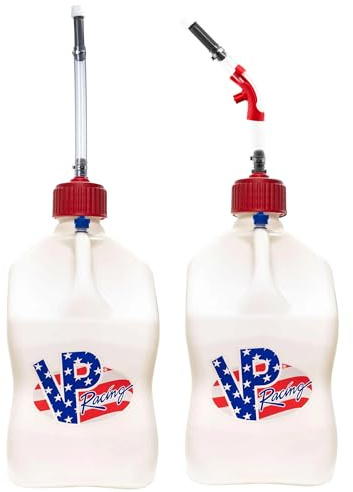 VP Racing Utility Container 5.5 Gallon - 2 Pack With 2 Deluxe Hoses and a Get Bent Hose Bender (Patriotic, 2 Pack)