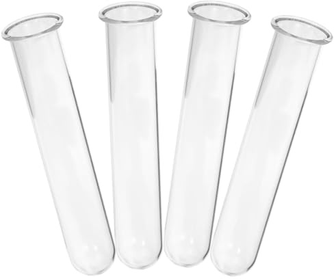 INOOMP 4 Stück Glas Reagenzglas Vase für Pflanzenvermehrung Stilvolle Hydroponische Pflanzgefäße aus Klarem Glas Hohe Stecklingshalter für Blumen Dekorative Glasröhren für Terrarium und