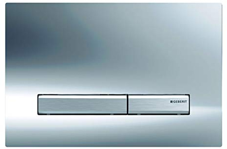 Geberit, Placca di comando Sigma50 115.788.21.2, per risciacquo a 2 quantità, colore cromo cromo lucido 115788212
