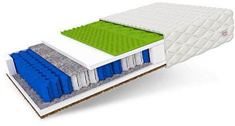 FDM VASTO Federkernmatratze, Polyurethan-Schaum, Weiß, 120 x 200 cm