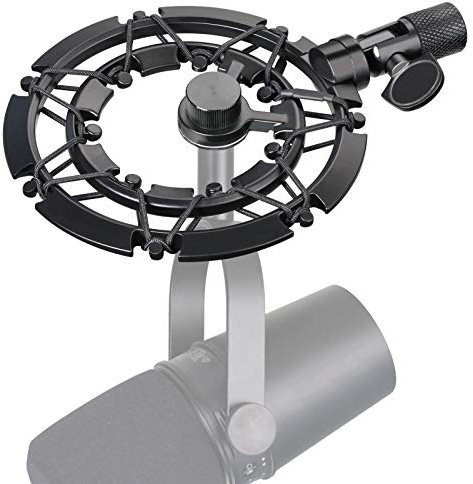 MV7 Shock Mount Reduces Vibration Noise Matching Mic Boom Arm Stand, Compatible for Shure MV7 Mic by YOUSHARES