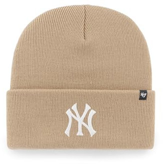 '47 Brand Beanie NY Yankees B-HYMKR17ACE-KHB Khaki Beige, Size:OneSize